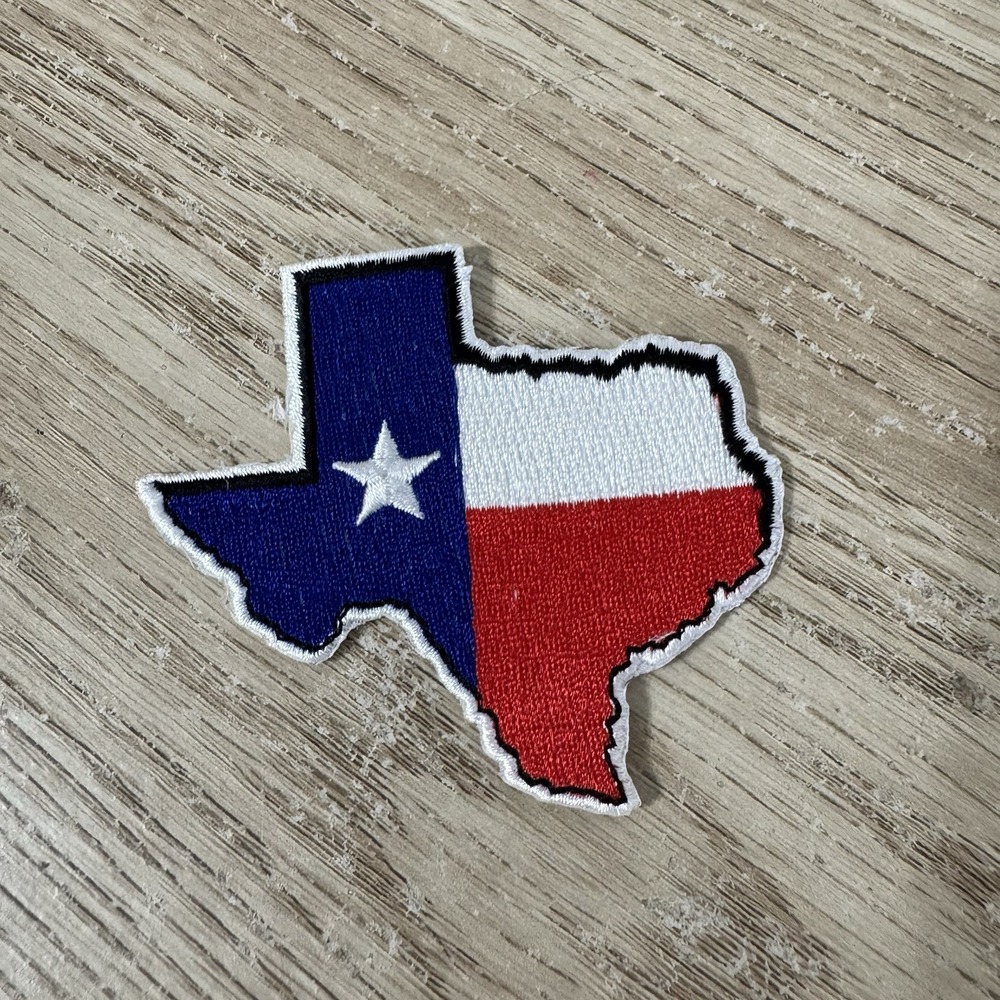 Texas State Flag Texas Shaped Embroidered‎ Patch Vintage 3"